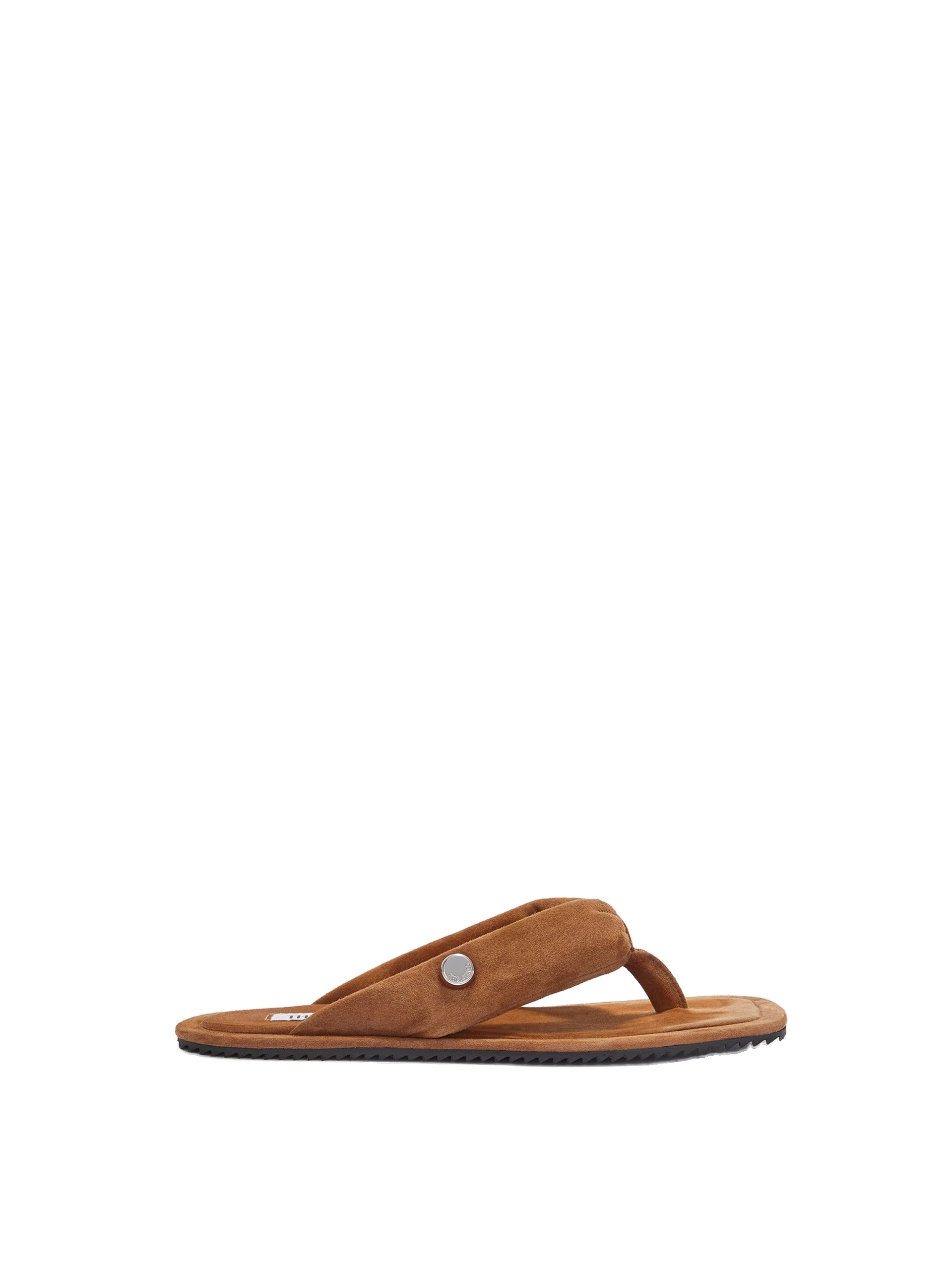 The Attico Indie Flat Thong Sandals in Pale Brown The Attico Indie Flat Thong Sandals in Pale Brown | Flats | Coveti