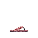 The Attico Indie Flat Thong Sandals in Red and Milk | Flats | Coveti