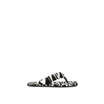 The Attico Indie Flat Thong Sandals in White and Black | Flats | Coveti