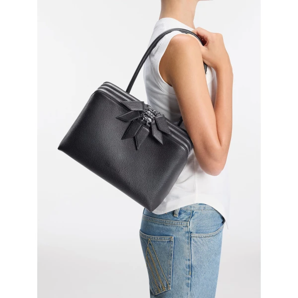 The Attico L'altra di Milano Shoulder Bag in Black | Shoulder & Crossbody Bags | Coveti