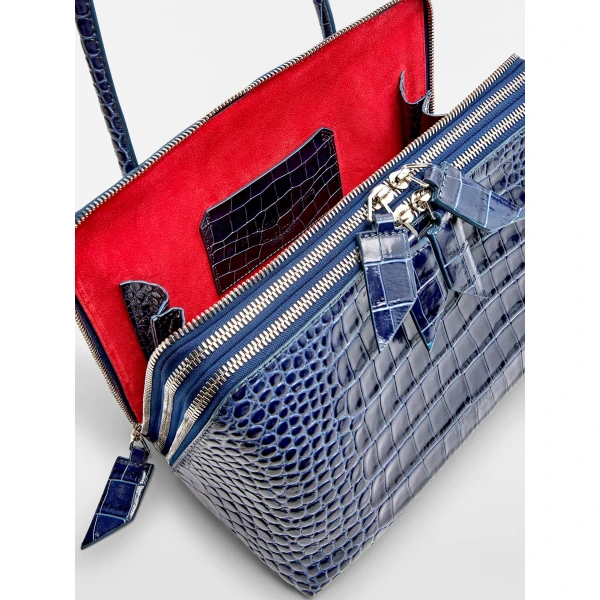 The Attico L'altra di Milano Shoulder Bag in Dark Blue | Shoulder & Crossbody Bags | Coveti