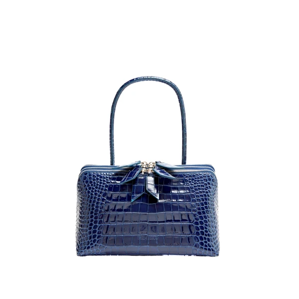 The Attico L'altra di Milano Shoulder Bag in Dark Blue | Shoulder & Crossbody Bags | Coveti
