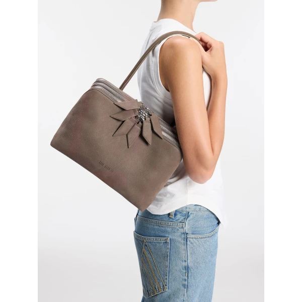 The Attico L'altra di Milano Shoulder Bag in Grey | Shoulder & Crossbody Bags | Coveti