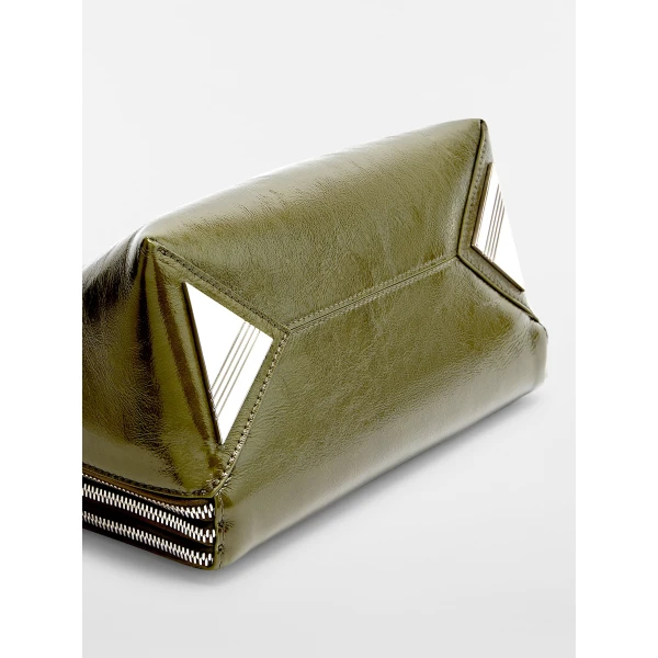 The Attico L'altra di Milano Shoulder Bag in Olive | Shoulder & Crossbody Bags | Coveti
