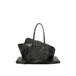 The Attico La Passeggiata Large Top Handle Bag in Black | Totes & Top-Handle Bags | Coveti