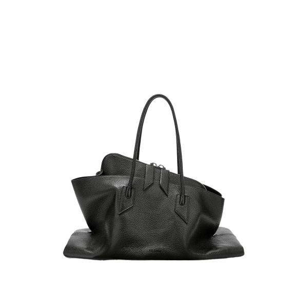 The Attico La Passeggiata Large Top Handle Bag in Black | Totes & Top-Handle Bags | Coveti