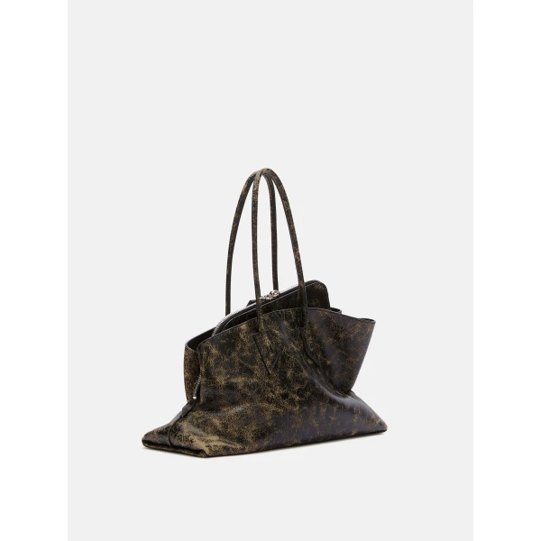 The Attico La Passeggiata Medium Top Handle Bag in Brown Shades | Totes & Top-Handle Bags | Coveti