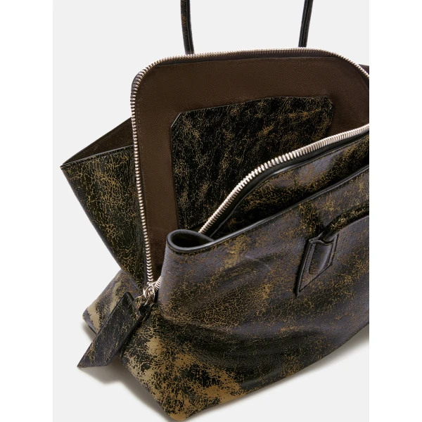 The Attico La Passeggiata Medium Top Handle Bag in Brown Shades | Totes & Top-Handle Bags | Coveti