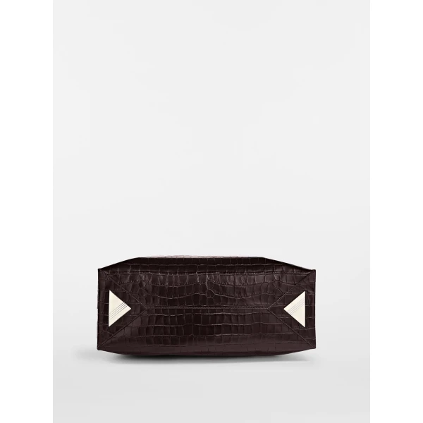 The Attico La Passeggiata Medium Top Handle Bag in Coffee | Totes & Top-Handle Bags | Coveti