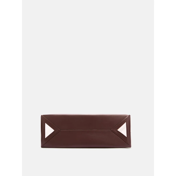 The Attico La Passeggiata Medium Top Handle Bag in Dark Brown | Totes & Top-Handle Bags | Coveti