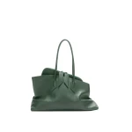 The Attico La Passeggiata Medium Top Handle Bag in Dark Forest | Totes & Top-Handle Bags | Coveti