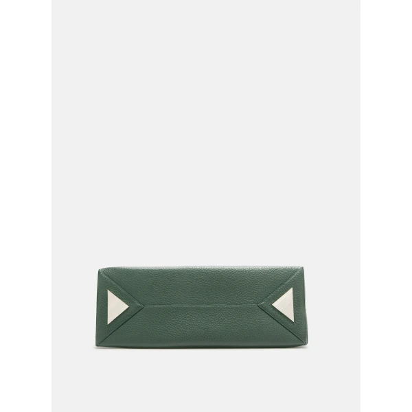 The Attico La Passeggiata Medium Top Handle Bag in Dark Forest | Totes & Top-Handle Bags | Coveti