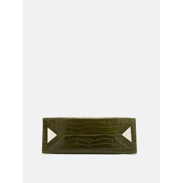 The Attico La Passeggiata Medium Top Handle Bag in Dark Green | Totes & Top-Handle Bags | Coveti
