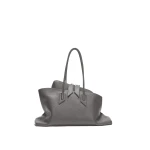 The Attico La Passeggiata Medium Top Handle Bag in Grey | Totes & Top-Handle Bags | Coveti