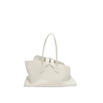 The Attico La Passeggiata Medium Top Handle Bag in Ice | Totes & Top-Handle Bags | Coveti