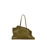 The Attico La Passeggiata Medium Top Handle Bag in Khaki | Totes & Top-Handle Bags | Coveti