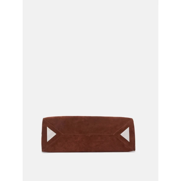 The Attico La Passeggiata Medium Top Handle Bag in Light Chocolate | Totes & Top-Handle Bags | Coveti