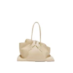 The Attico La Passeggiata Medium Top Handle Bag in Sand | Totes & Top-Handle Bags | Coveti