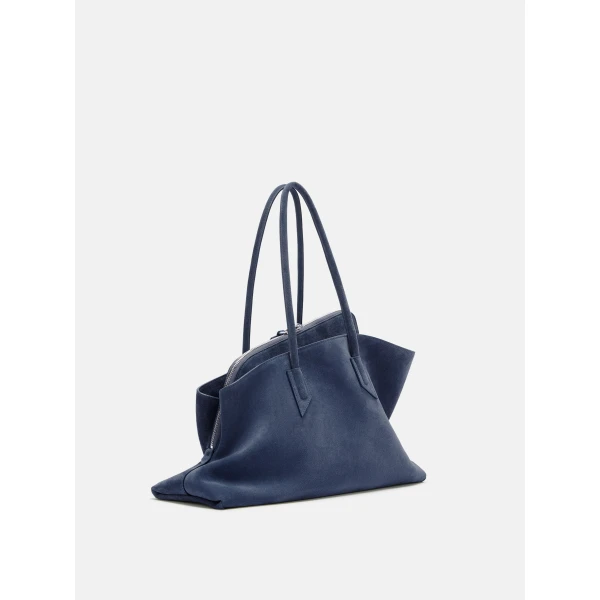 The Attico La Passeggiata Medium Top Handle Bag in Sapphire Blue | Totes & Top-Handle Bags | Coveti