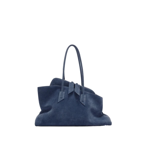 The Attico La Passeggiata Medium Top Handle Bag in Sapphire Blue | Totes & Top-Handle Bags | Coveti