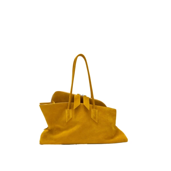 The Attico La Passeggiata Medium Top Handle Bag in Sunflower | Totes & Top-Handle Bags | Coveti
