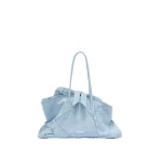 The Attico La Passeggiata Medium Top Handle Bag in Super Washed Blue | Totes & Top-Handle Bags | Coveti