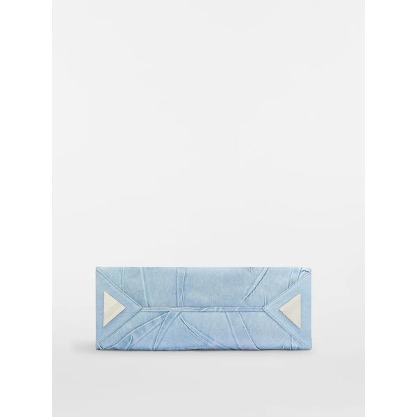 The Attico La Passeggiata Medium Top Handle Bag in Super Washed Blue | Totes & Top-Handle Bags | Coveti