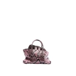 The Attico La Passeggiata Mini Bag in Black and Mauve Python Print | Totes & Top-Handle Bags | Coveti