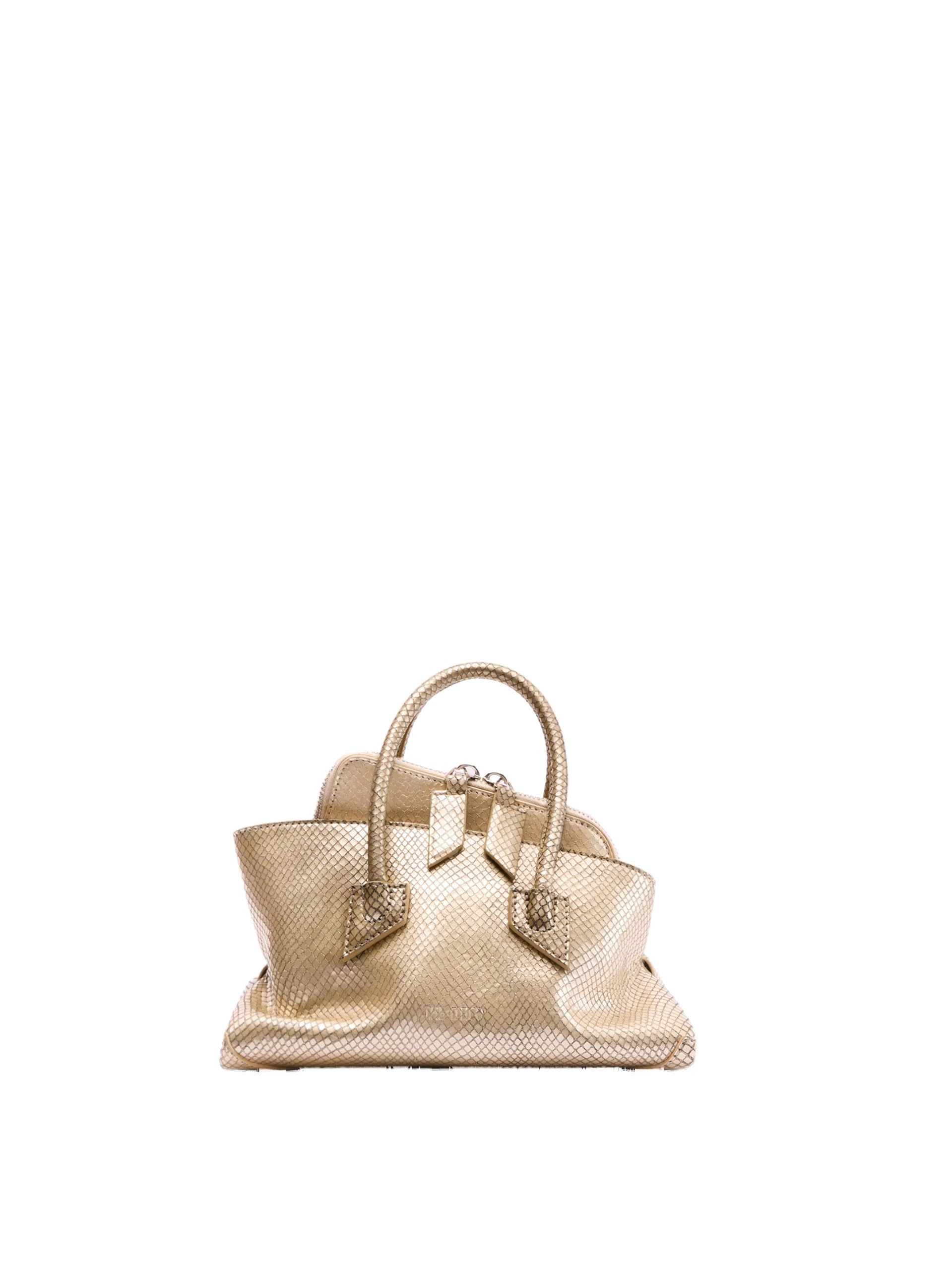 The Attico La Passeggiata Mini Bag in Platinum Watersnake Print The Attico La Passeggiata Mini Bag in Platinum Watersnake Print | Totes & Top-Handle Bags | Coveti