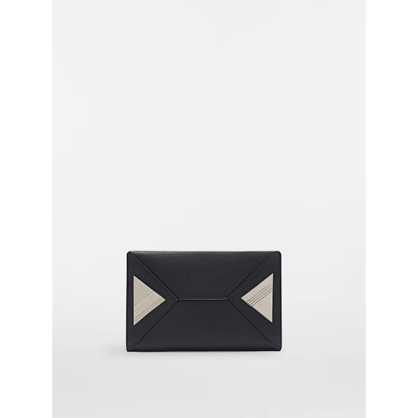 The Attico La Passeggiata Mini Top Handle Bag in Black Grained Leather | Totes & Top-Handle Bags | Coveti