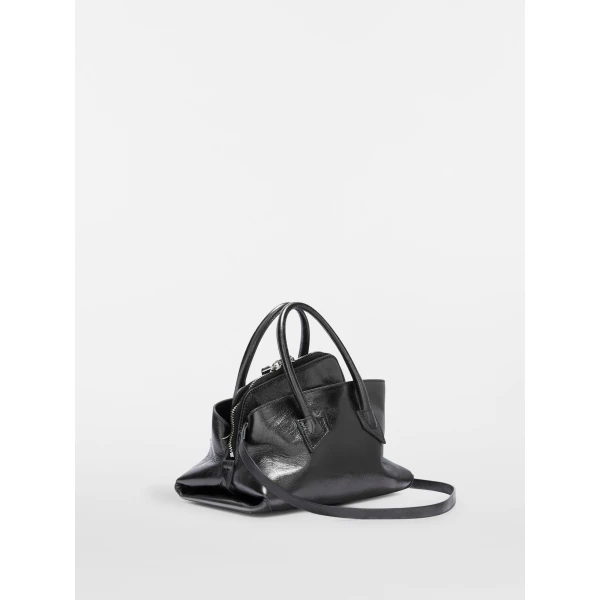 The Attico La Passeggiata Mini Top Handle Bag in Dark Grey | Totes & Top-Handle Bags | Coveti