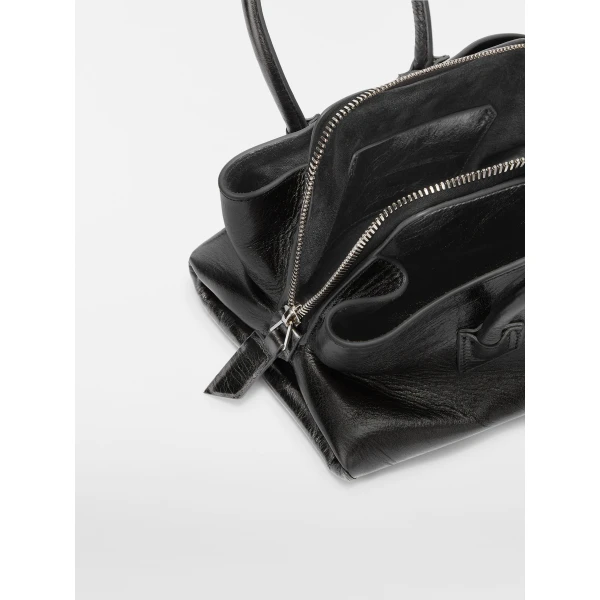 The Attico La Passeggiata Mini Top Handle Bag in Dark Grey | Totes & Top-Handle Bags | Coveti