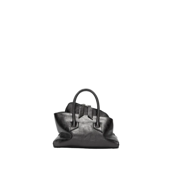 The Attico La Passeggiata Mini Top Handle Bag in Dark Grey | Totes & Top-Handle Bags | Coveti