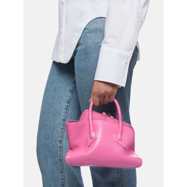 The Attico La Passeggiata Mini Top Handle Bag in Fuchsia | Totes & Top-Handle Bags | Coveti