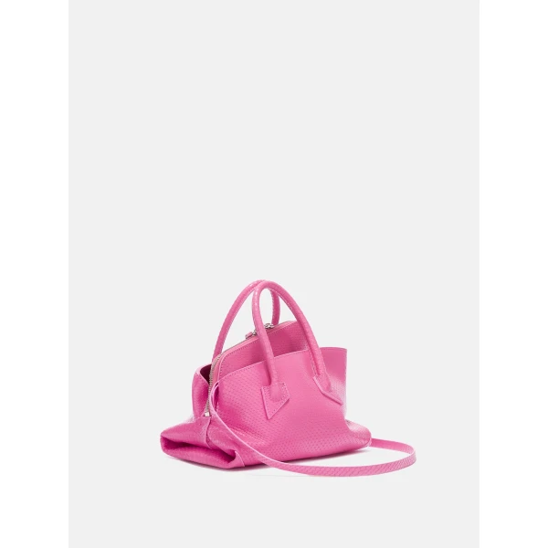 The Attico La Passeggiata Mini Top Handle Bag in Fuchsia | Totes & Top-Handle Bags | Coveti