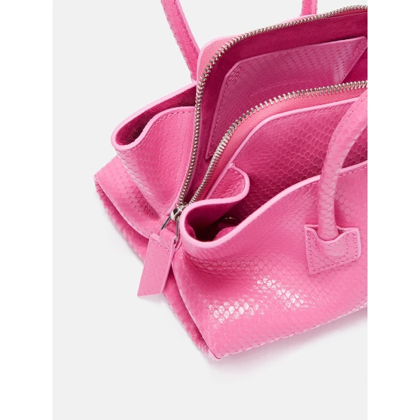 The Attico La Passeggiata Mini Top Handle Bag in Fuchsia | Totes & Top-Handle Bags | Coveti