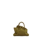 The Attico La Passeggiata Mini Top Handle Bag in Khaki | Totes & Top-Handle Bags | Coveti