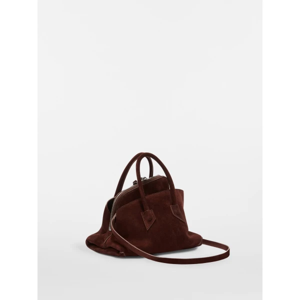 The Attico La Passeggiata Mini Top Handle Bag in Light Chocolate | Totes & Top-Handle Bags | Coveti