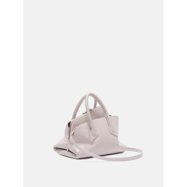 The Attico La Passeggiata Mini Top Handle Bag in Light Mauve | Totes & Top-Handle Bags | Coveti