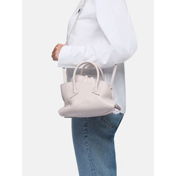 The Attico La Passeggiata Mini Top Handle Bag in Light Mauve | Totes & Top-Handle Bags | Coveti