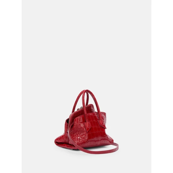 The Attico La Passeggiata Mini Top Handle Bag in Red | Totes & Top-Handle Bags | Coveti
