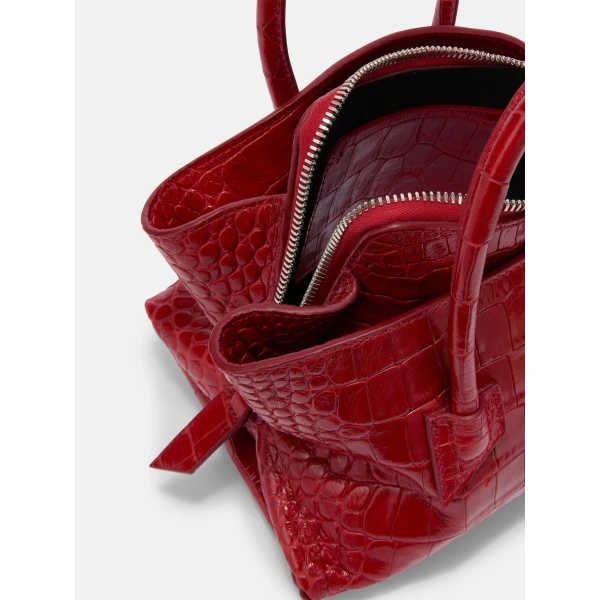 The Attico La Passeggiata Mini Top Handle Bag in Red | Totes & Top-Handle Bags | Coveti