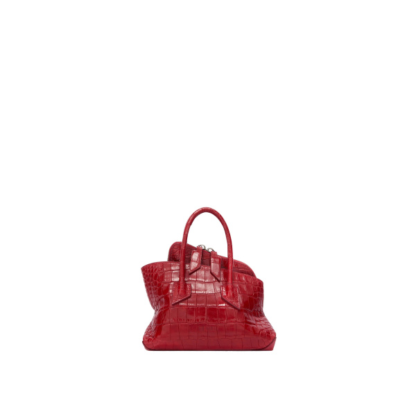 The Attico La Passeggiata Mini Top Handle Bag in Red | Totes & Top-Handle Bags | Coveti