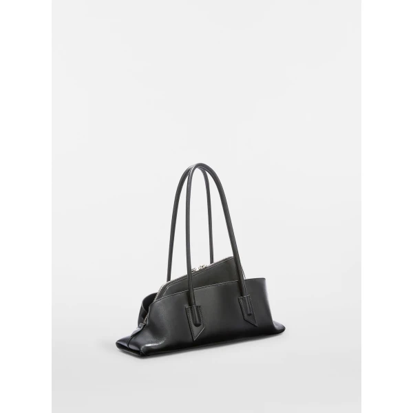 The Attico La Passeggiata Small Top Handle Bag in Black | Totes & Top-Handle Bags | Coveti