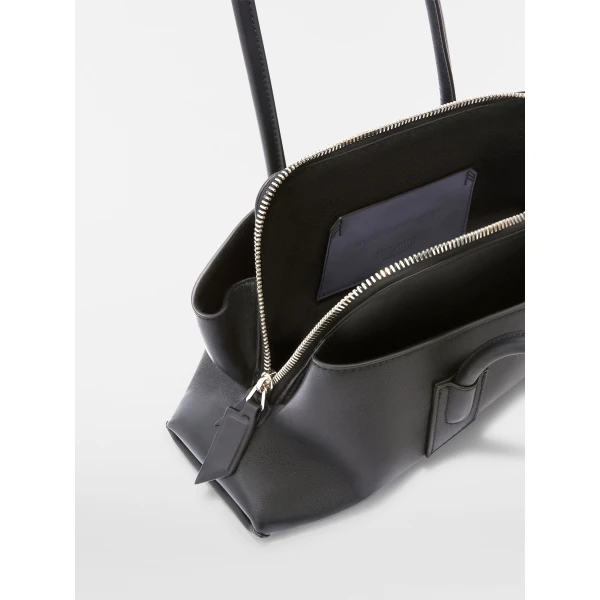 The Attico La Passeggiata Small Top Handle Bag in Black | Totes & Top-Handle Bags | Coveti