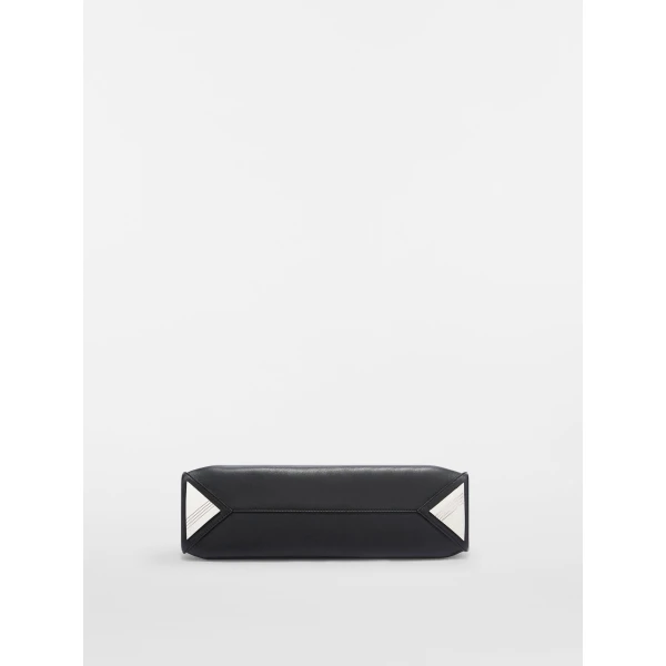 The Attico La Passeggiata Small Top Handle Bag in Black | Totes & Top-Handle Bags | Coveti