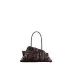 The Attico La Passeggiata Small Top Handle Bag in Coffee | Totes & Top-Handle Bags | Coveti