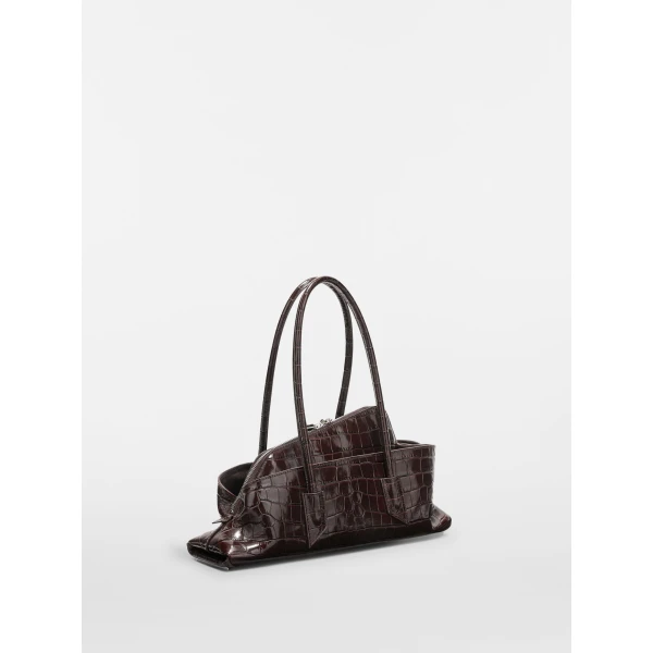 The Attico La Passeggiata Small Top Handle Bag in Coffee | Totes & Top-Handle Bags | Coveti