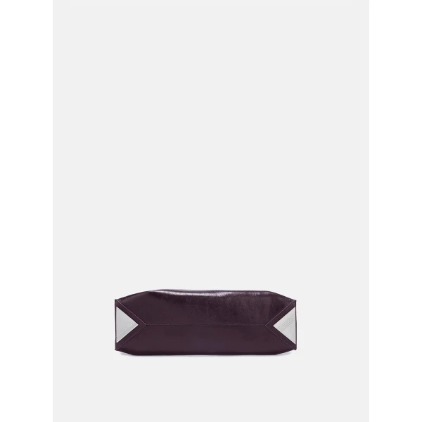 The Attico La Passeggiata Small Top Handle Bag in Dark Violet | Totes & Top-Handle Bags | Coveti