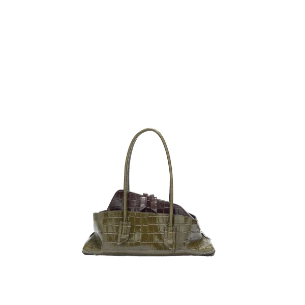 The Attico La Passeggiata Small Top Handle Bag in Degrade Green | Totes & Top-Handle Bags | Coveti